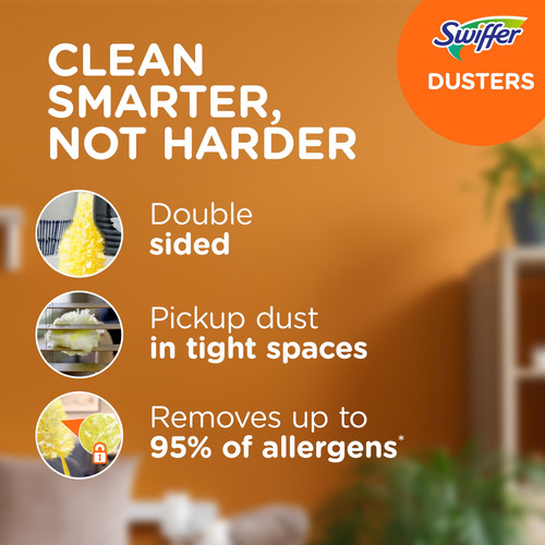 Kit Swiffer 360 Dusters Con Mango Extensible Y 3 Recambios