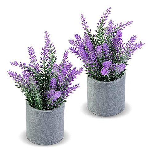 Cadnly Planta De Lavanda Artificial En Macetas - Flores Arti