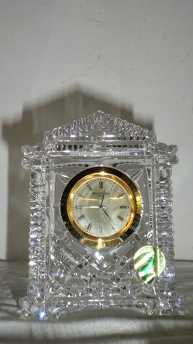 Bello Reloj Quartz Mesa Escritorio Cristal Plomo Waterford