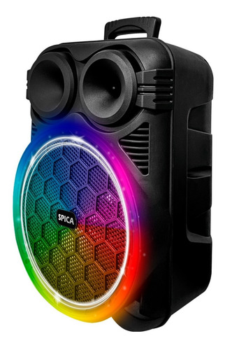 Parlante Spica Sp-4412 Bluetooth Portatil 12 Pulgada Led Rgb