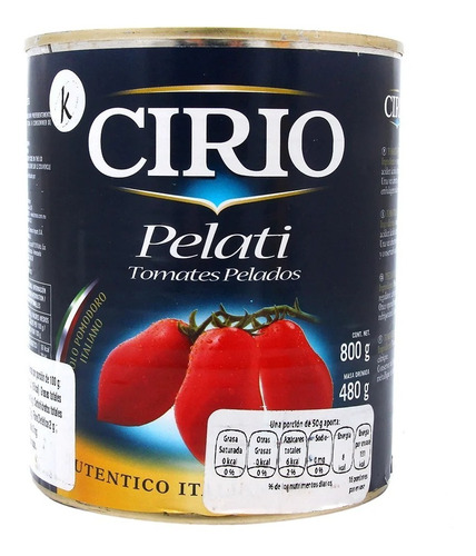 Tomate Cirio Pelado 800 Gr 2 Pack Ipg