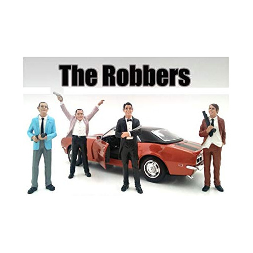 Robbers  4 pieza Figure Set Para Modelo Escala 1: 24 por
