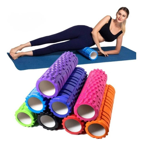 Rodillo Roller Foam Espuma Grabado Yoga Pilates Gym Terapia 