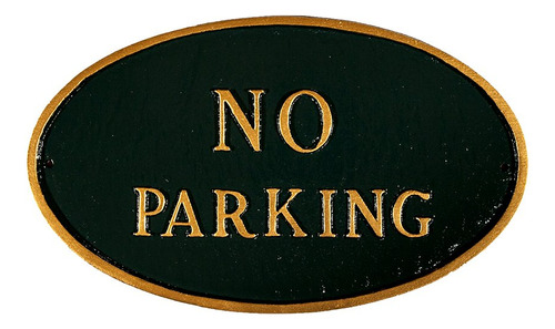 Montague Productos De Metal No Parking Oval Placa De Pared, 