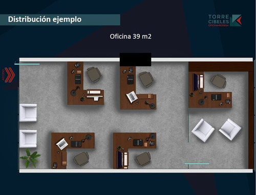 Oficinas Acondicionadas En Torre Cibeles Desde $38.72 M2