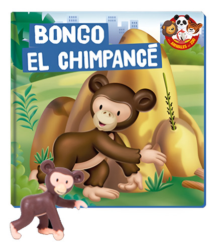 Colección Mis Animales Del Zoo Libro + Figura | Bingo El Chimpance