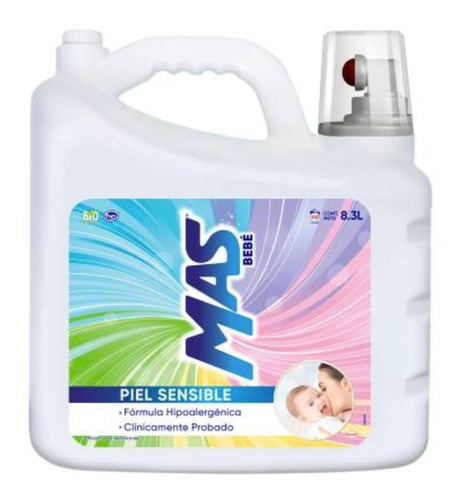 Detergente Para Ropa Líquido Más Color Bebé 8.5l (2botellas)