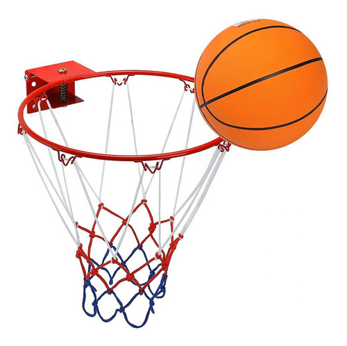 Imagen 1 de 6 de Kit De Basketball Aro Con Malla Balon . Set Basket Tamanaco