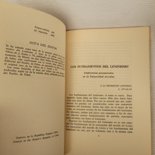 Imagen 7 de 8 de Los Fundamentos Del Leninismo Stalin Ed Lenguas Extranjeras