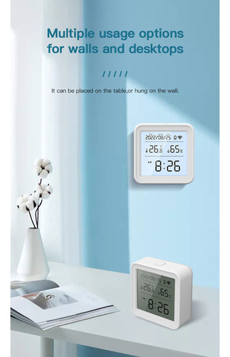 Vv Sensor Termohigrómetro Conexión Remota Wi-fi Smart Life