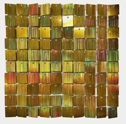 Lentejuelas Shimmer Wall Metalizada Rayas Iridiscente X1/2kg Dorado
