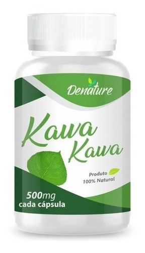 Suplemento Em Cápsulas Denature Kawa 500mg 100 Vitaminas Naturais Sabor Natural Em Pote De 200g Un