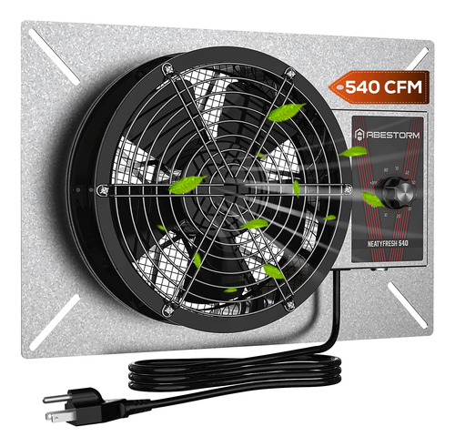 Abestorm 540cfm Ip-55 Ventilador De Ventilación De Espacio D