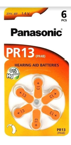 Imagen 2 de 3 de 18pilas Panasonic Pr13 Pr48 X6 ( 3 Blister ) Alemania