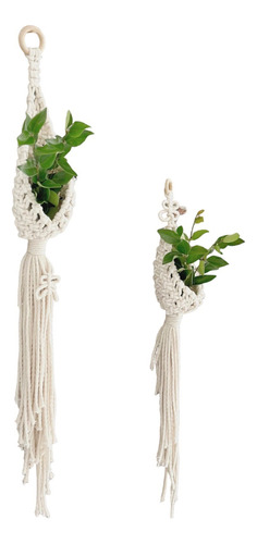 Colgante Nido En Macrame X2 Ideal Para Flores Artificial,etc