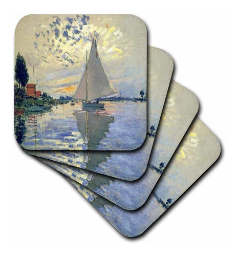 Clasico Art  Florene Monet Impresion Pintura Sailboat Petit