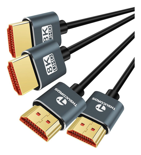 Thsucords Cables Hdmi Ultrafinos De 6,6 Pies Con Paquete De 