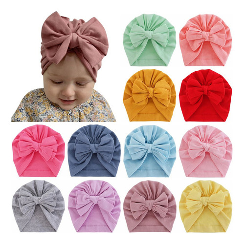 Turbante Para Bebé, Con Nudo, Diadema, Gorros Para Bebés, Go