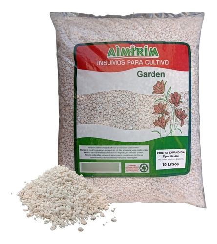 Perlita Expandida 10 Litros - Grow Cultivo - Grossa