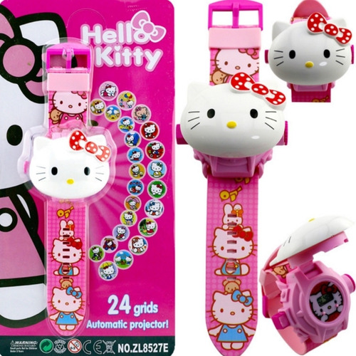 Reloj Pulsera Hello Kitty Proyector Infantil 24 Imágenes 