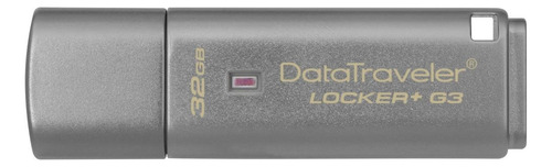 Pendrive Kingston DataTraveler Locker+ G3 DTLPG3 32GB 3.0 prateado