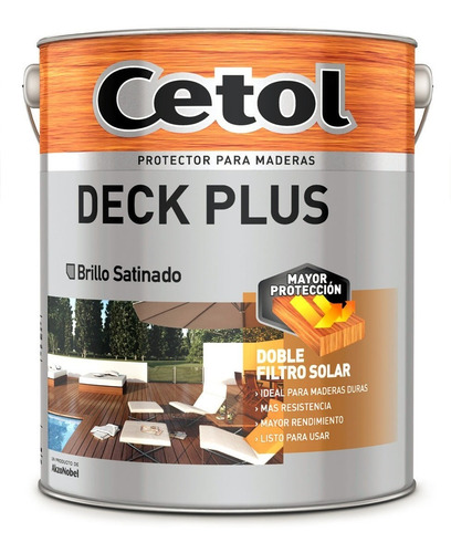 Cetol Deck Plus Exterior X 4 Lts Satinado Impregnante Teca