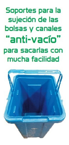 Bote De Ensamble Para Separación De Residuos 50 Litros C/u Color Gris