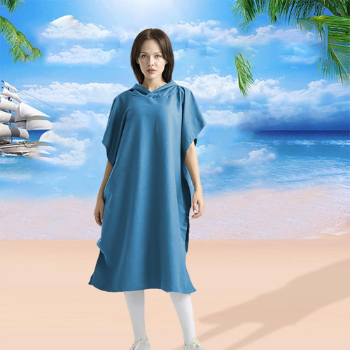 W Surf Poncho Beach Microfibra De Neopreno Con Capucha