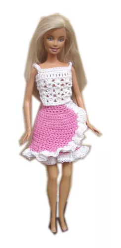 Ropa Crochet Para Barbie Conjuntos Pollera