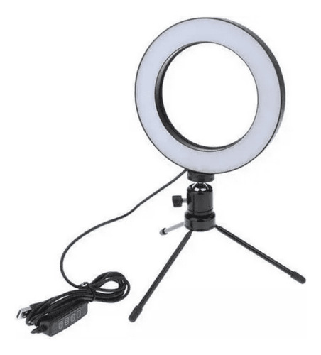Ring Light 8 Pol 20 Cm Tripé Mesa Suporte Celular Câmeras Co