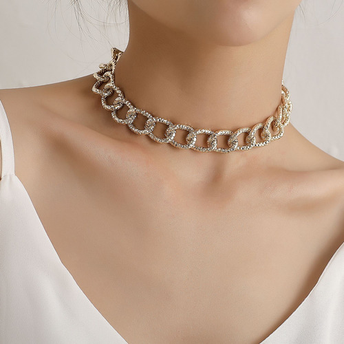 Collar De Cadena Gruesa Geométrica Retro Punk For Mujer