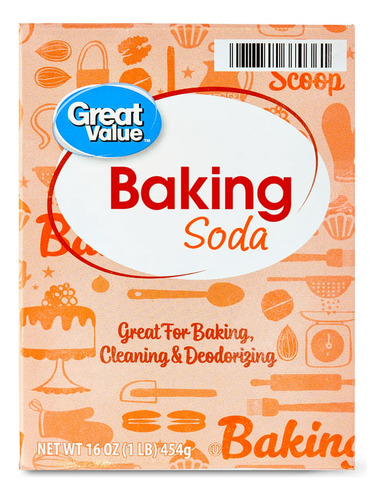 Great Value - Bicarbonato De Sodio Baking Soda (454 Gr 1 Lb)