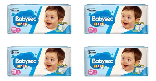 Pañales Babysec Ultrasec Estandar Xg Pack X4