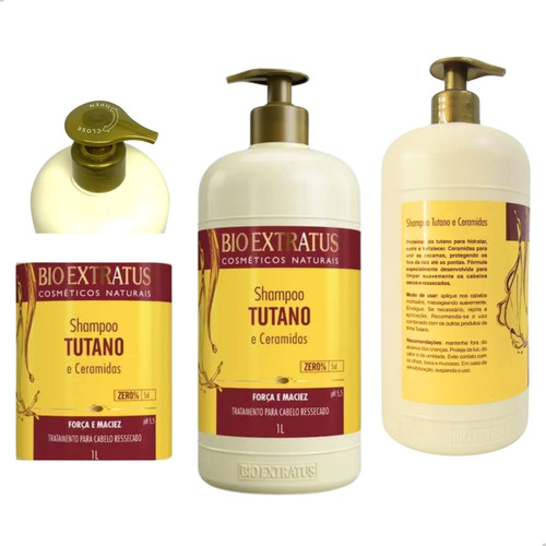 Shampoo Tutano 1 Litro Bio Extratus Força E Maciez