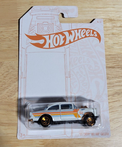 Hot Wheels 55 Chevy Bel Air Gasser Pearl And Chrome 4/6 