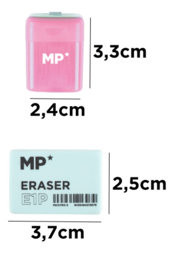 5 Paquetes De Set De Escritura Pastel (goma+sacapunta)