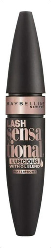 Pestañina Maybelline Lash Sensational Luscious waterproof 0.3 fl oz color very black