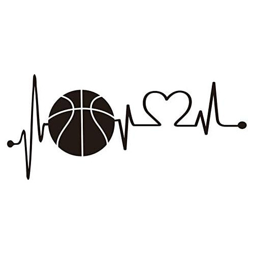 Heartbeat Basketball Wall Sticker Art Boys Room Deporte...