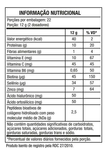 Collagen Plus 264 Gr Colágeno Sabor Morango Belissima