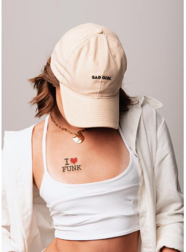Tatuagem Temporária Ilove Funk Coração Vermelho Show Estilo