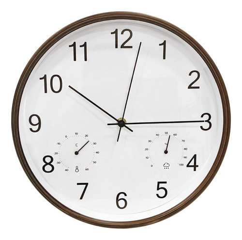 Reloj De Pared Analogo Temperatura Humedad M9 - Sheshu Home