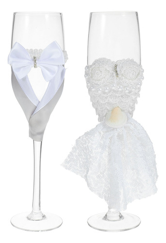 Set De Copas Para Boda, Flautas Y Copa Para Novios