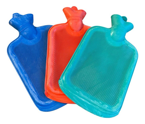Bolsa de compresión de goma para agua fría y caliente, bolsa azul de 2 litros