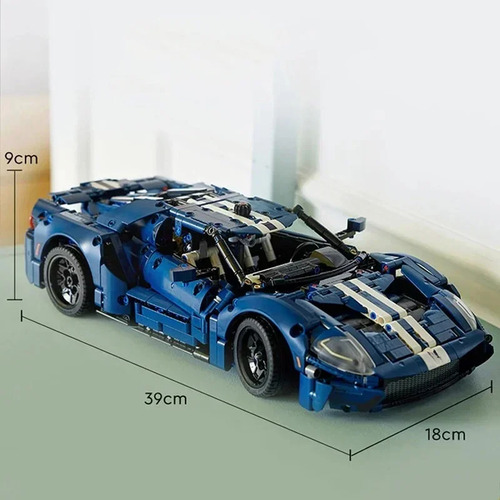 Blocos De Montar Lego Technic Ford Gt Azul 1466 Peças 1466 Fordf Gt