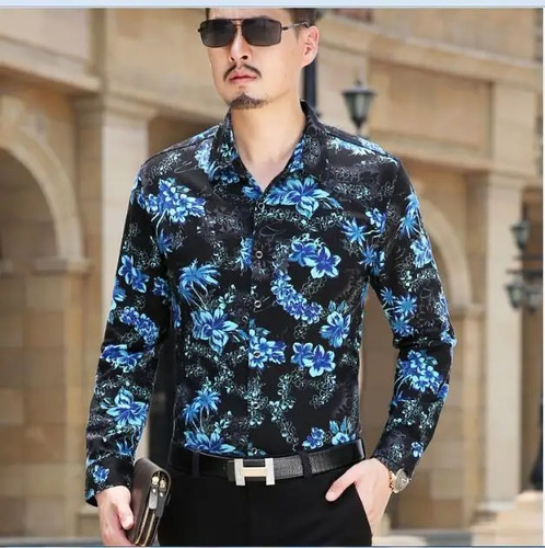 Vestidos Florales Para Hombre, Camisas De Algodón, Casuales,