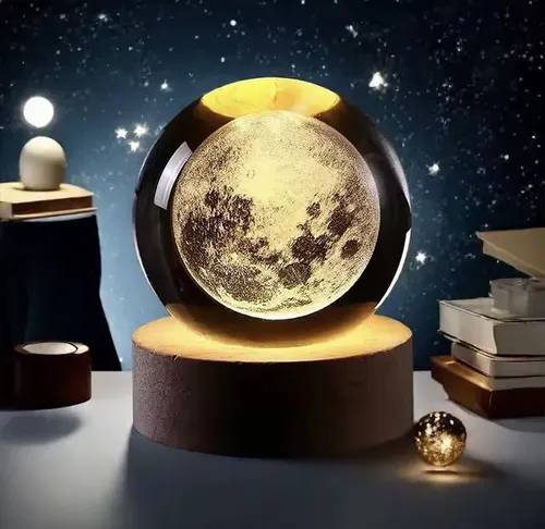 comprar Esfera Cristal 3d Lampara Led Recargabl Usb Luz Noche Grande