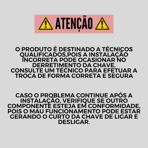Interruptor Chave Para Chaleira Elétrica Bivolt 16a
