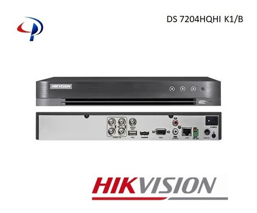 Dvr Turbo Hd 4 Canales 1080p Ds-7204hqhi-k1/b Hikvision 