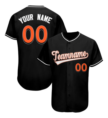 Camiseta De Béisbol Negra Personalizada Impresa En 3d