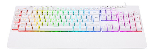 Teclado Gamer Redragon Shiva K512 Rgb Qwerty Español Blanco Idioma Español Latinoamérica